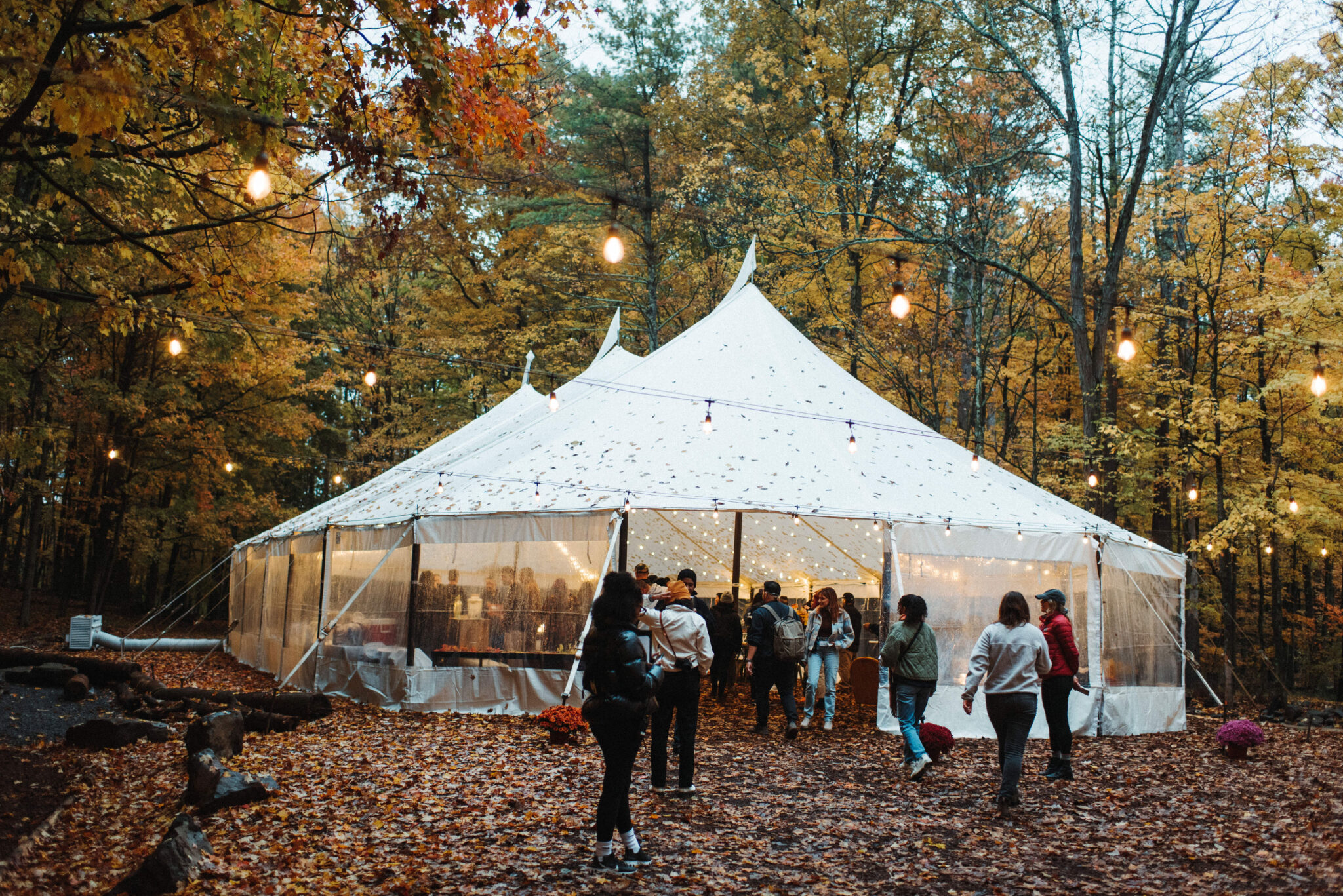 ACCS - Outdoor meeting space with tent and lights